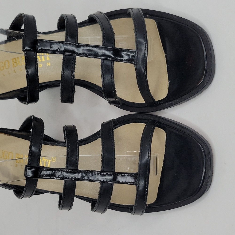 Black Leather High Heel Sandals Ankle Strap Made in Brazil 6 - Picture 6 of 16